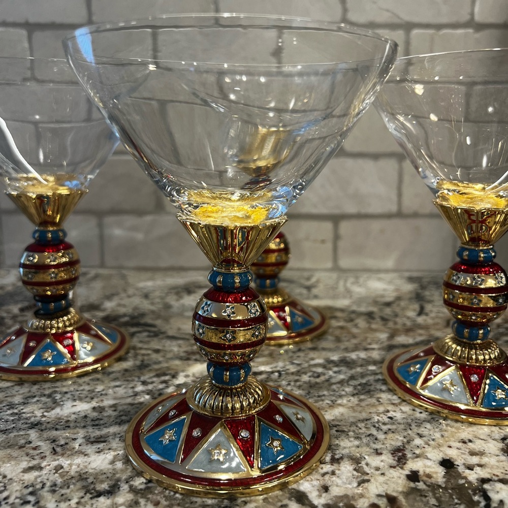 St. John Home “Le Cirque” Martini Glasses.